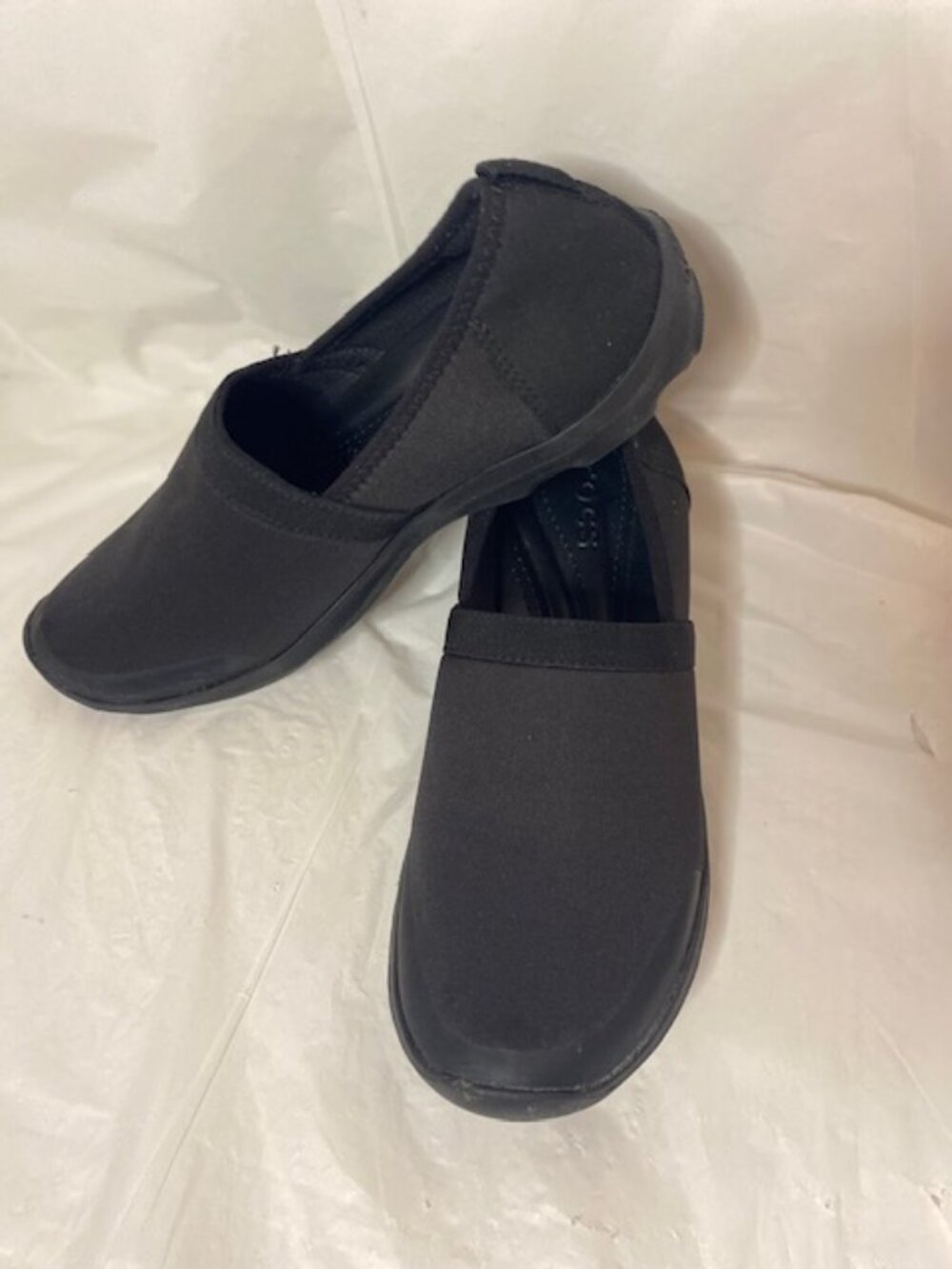 Crocs Duet Busy Day 2.0 Satya A-Line Slip-On Shoes Black Women's Size 10